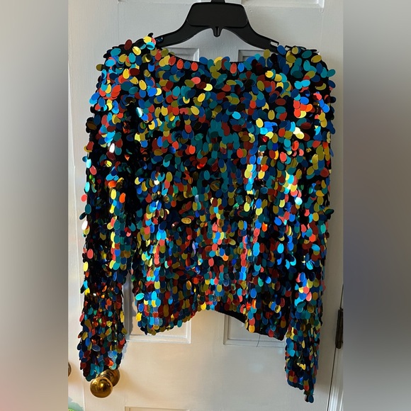 VINTAGE STUDIO by MICHELLE STUART Confetti Embellished Sweater (L) and Handbag. - Picture 3 of 14